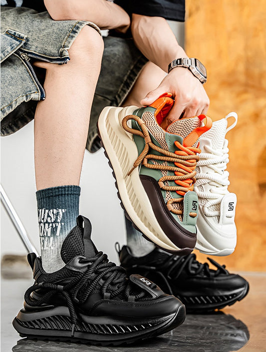 【39-44】Pantofi sport casual în stil nou, respirabili, cu talpă groasă, care măresc înălțimea