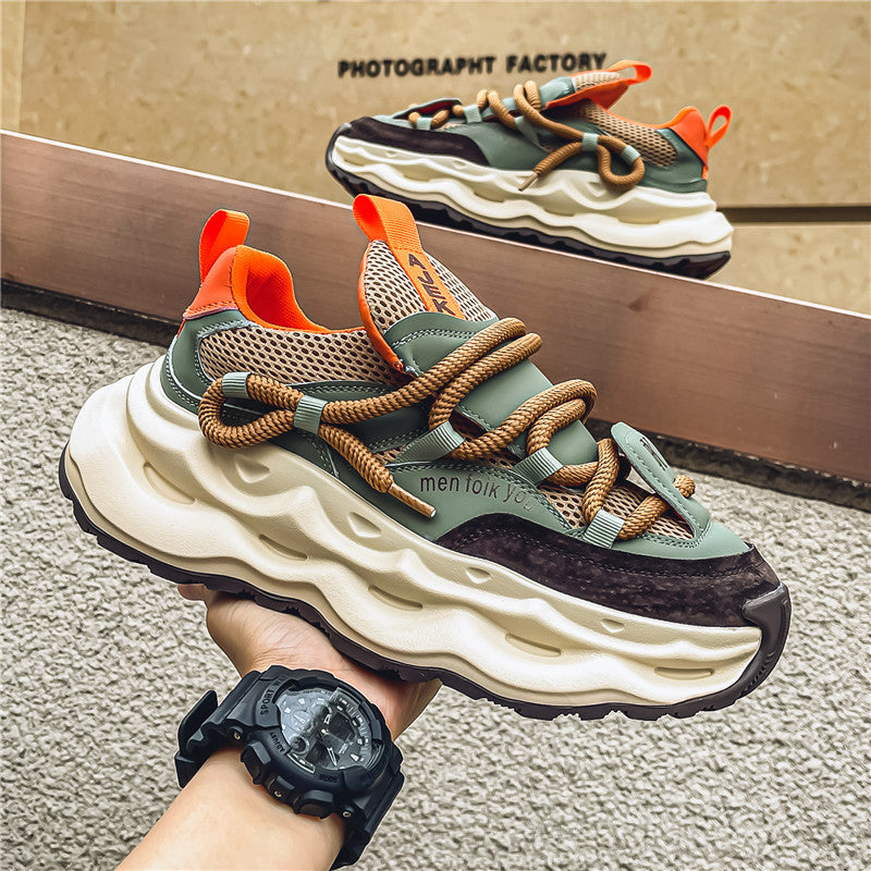 【39-44】Pantofi sport casual în stil nou, respirabili, cu talpă groasă, care măresc înălțimea