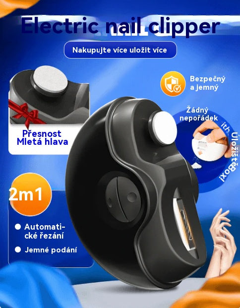 ✂️💅🔥 Multifunkční elektrický pilník na nehty, elektrické kleštičky na nehty s ochranou proti skřípnutí
