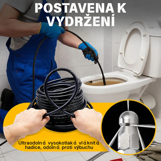 🔗Nástroj na čištění odpadů pro připojení myčky aut 🚰Čistič odpadů v koupelně/kuchyni 🧹Vysokotlaký proud vody pro rychlé uvolnění, odolný vůči vysokému tlaku a těsný💧Nezbytnost do každé domácnosti