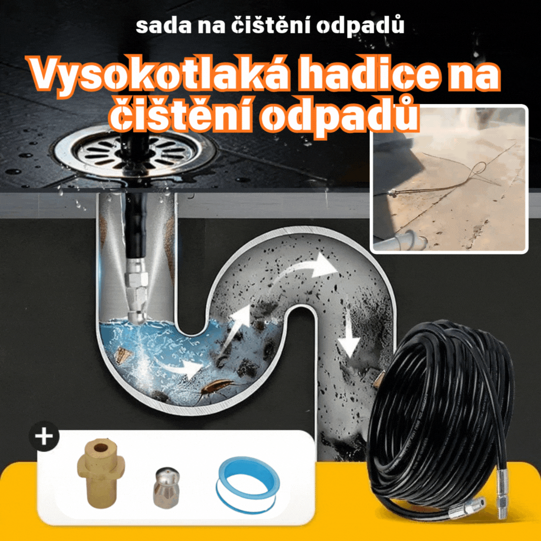 🔗Nástroj na čištění odpadů pro připojení myčky aut 🚰Čistič odpadů v koupelně/kuchyni 🧹Vysokotlaký proud vody pro rychlé uvolnění, odolný vůči vysokému tlaku a těsný💧Nezbytnost do každé domácnosti