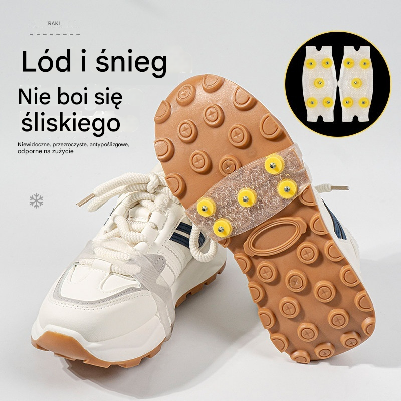 👴🚶🏔️Kup 1, a otrzymasz 1 gratis🔥Niewidoczne, 5-zębowe, antypoślizgowe raki, przezroczyste raki do wędrówek po śniegu, wspinaczki górskiej, skałkowej, na zimowe powierzchnie lodowe, niezbędne dla seniorów.