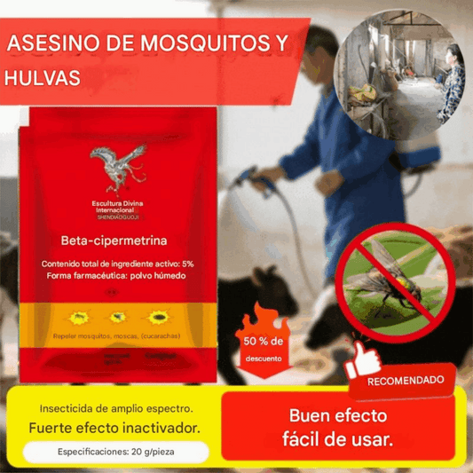 👍【5 vrecúšok】🚫🦟🪳🪰Špeciálne navrhnuté na ničenie komárov a múch na farmách, jedno balenie zabíja blchy/kobylky/šváby/muchy/komáre!