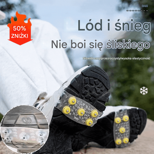 👴🚶🏔️Kup 1, a otrzymasz 1 gratis🔥Niewidoczne, 5-zębowe, antypoślizgowe raki, przezroczyste raki do wędrówek po śniegu, wspinaczki górskiej, skałkowej, na zimowe powierzchnie lodowe, niezbędne dla seniorów.