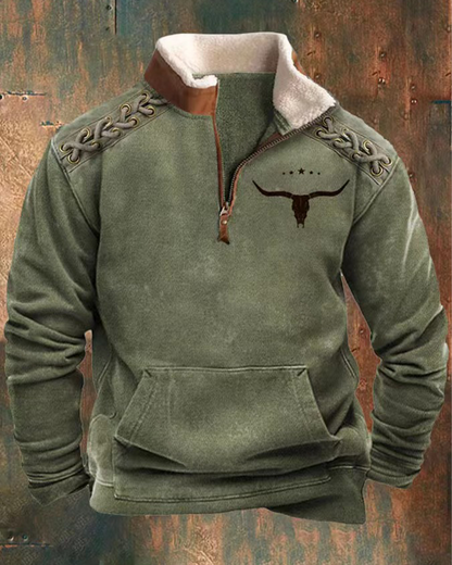 👕【S-4XL】2025-ös őszi-téli férfi divatos, meleg hosszú ujjú pulóver 3D nyomattal