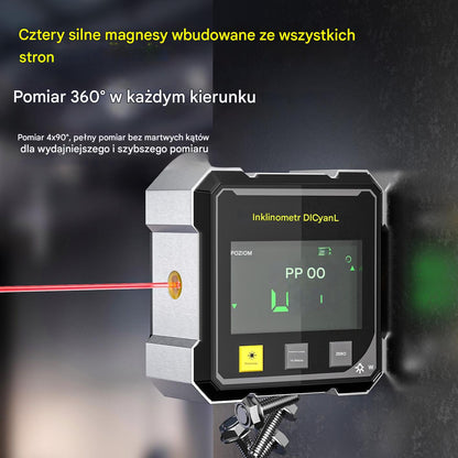 📢📢 💥Czterostronna magnetyczna, dwustronna elektroniczna poziomica laserowa