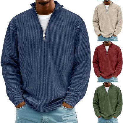 🔥😎【Nowość 2026✨】【S-5XL】Nowa męska bluza z kołnierzykiem stójkowym, swobodny sweter