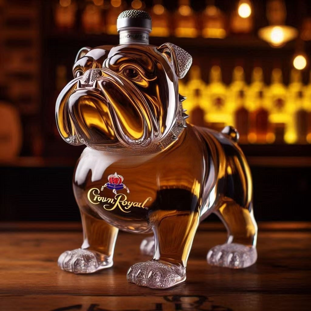 🍷Láhev whisky ve tvaru legračního francouzského buldoka