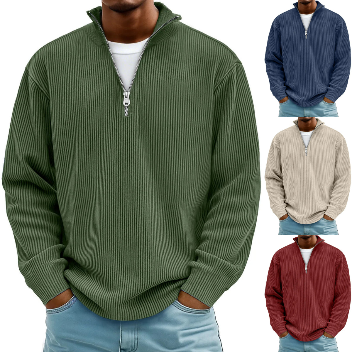 🔥【S–5XL】Pánská mikina se stojáčkem, nový model pro podzim a zimu 2025, stylová a hřejivá.