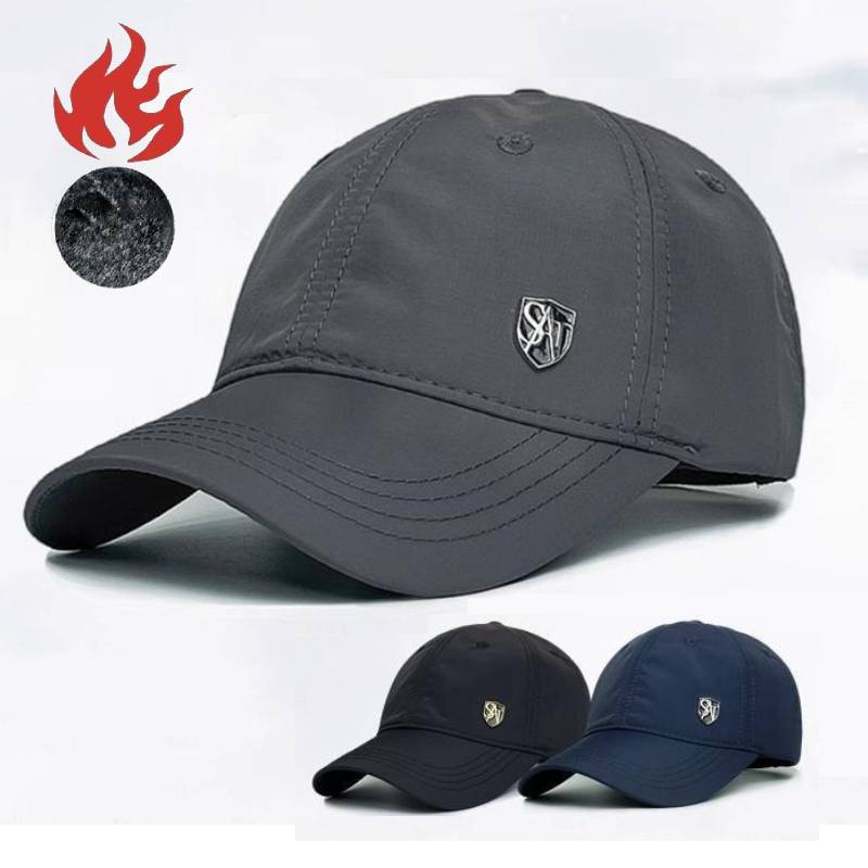 🧢Moška topla zimsko-jesenska kapa s flis podlogo in šiltom za zaščito pred soncem.