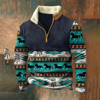 👕🔥【S-5XL】2025 Męski modny, jesienno-zimowy, ciepły sweter z długim rękawem i nadrukiem 3D