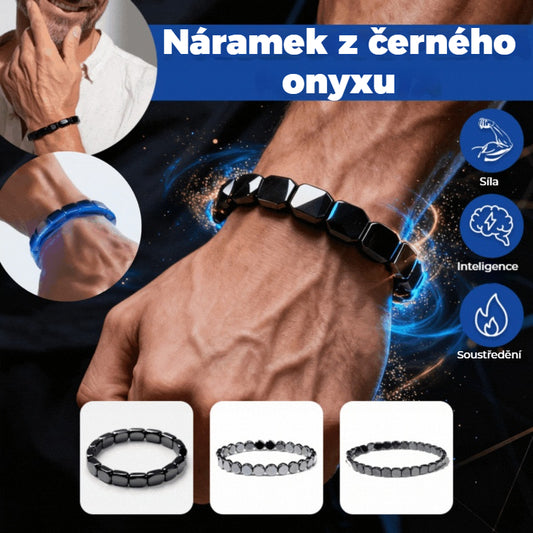 【Kupte 1 a získejte 1 zdarma】🔥Energetický náramek z hematitu a černého onyxu｜Získejte zpět svou sílu a mužské sebevědomí