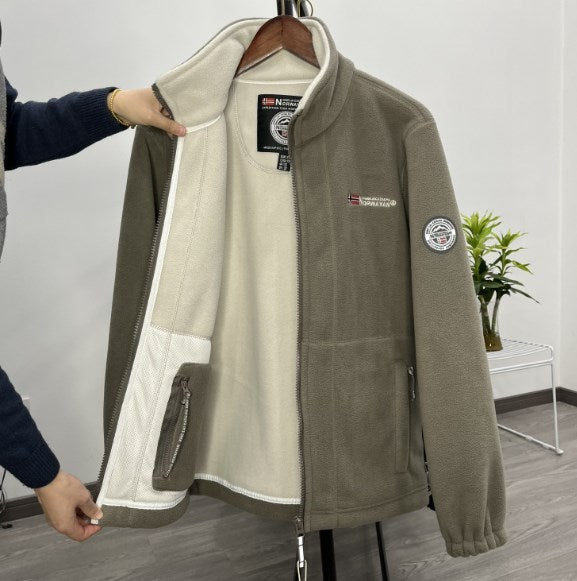 💁‍♂️💁‍♂️【XS-3XL】Chaqueta de terciopelo grueso de lana de talla grande informal cálida de otoño e invierno para hombre