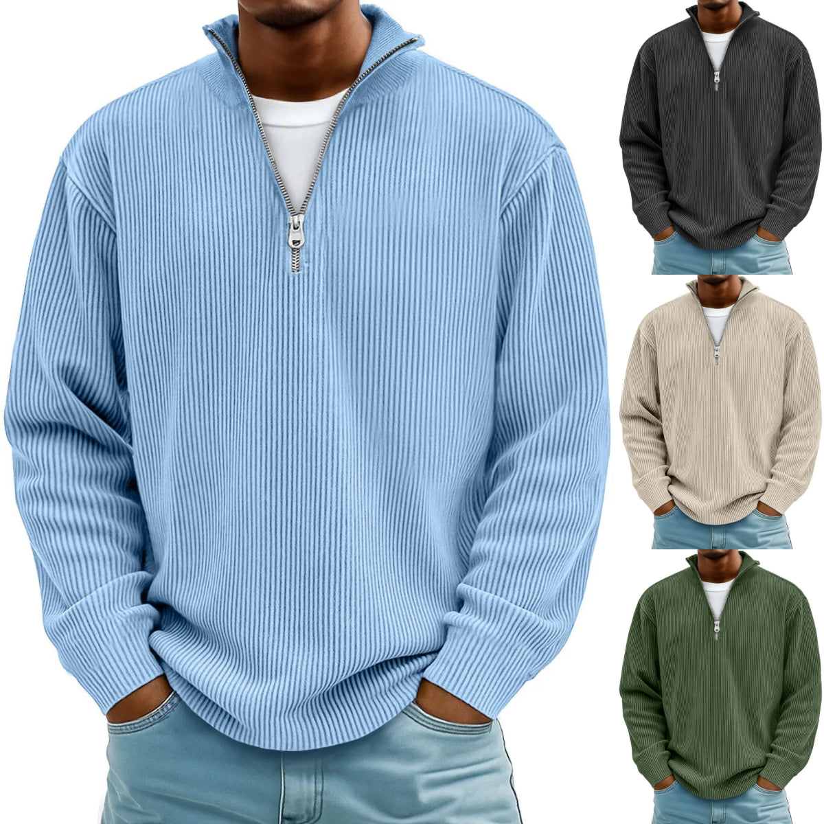 🔥【S-5XL】Podzim/Zima 2025 Nová pánská mikina se stojáčkem