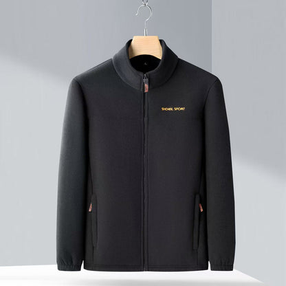 🧥🍂🔥Ανδρικό Φθινοπωρινό και Χειμερινό Φλις Μπουφάν Polar, Φλις Μπουφάν με Ψηλό Γιακά για Νέους και Μεσήλικες Άνδρες