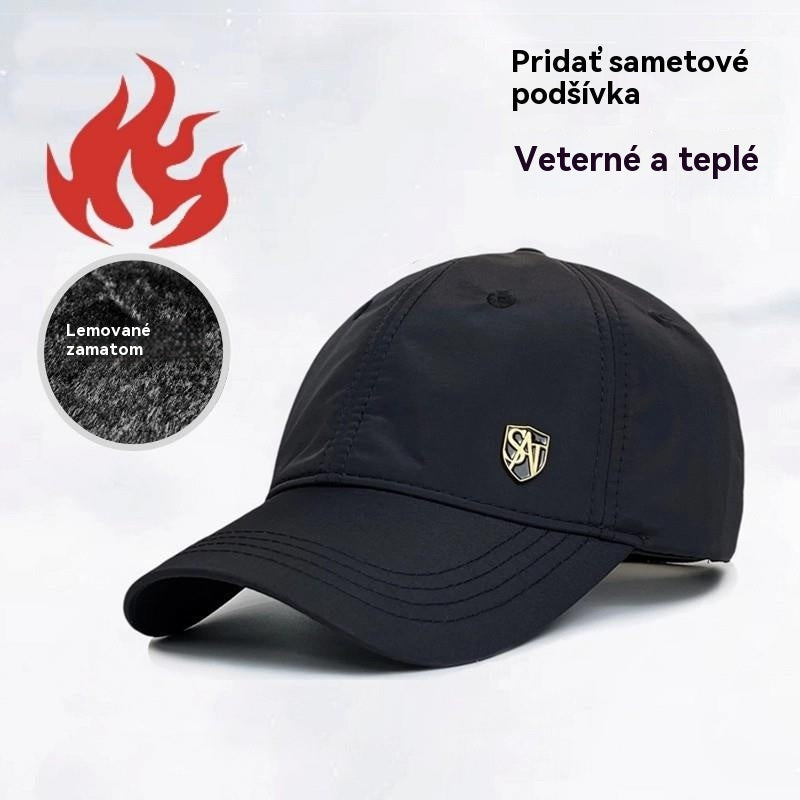 🧢Moška topla zimsko-jesenska kapa s flis podlogo in šiltom za zaščito pred soncem.