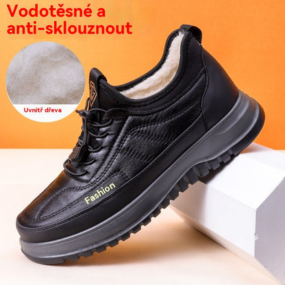 🏆🔥【39-45】Pánská zimní ležérní sportovní obuv 2025, pravá kůže, nepromokavá, měkká podrážka a samet, nová