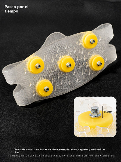 👴🚶🏔️Kup 1, a otrzymasz 1 gratis🔥Niewidoczne, 5-zębowe, antypoślizgowe raki, przezroczyste raki do wędrówek po śniegu, wspinaczki górskiej, skałkowej, na zimowe powierzchnie lodowe, niezbędne dla seniorów.