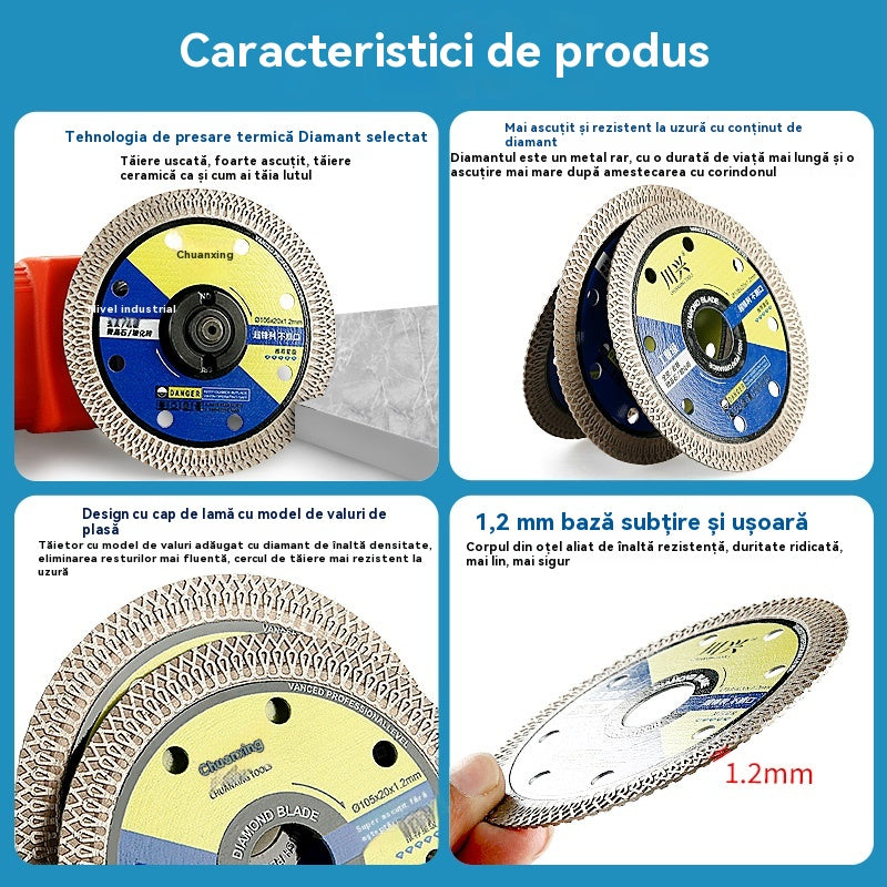 🔥【3 bucăți】Discuri de tăiere fără praf pentru plăci de piatră, plăci vitrificate și ceramică