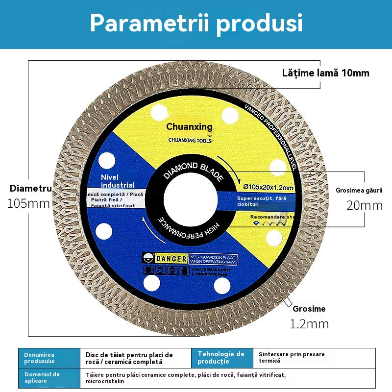 🔥【3 bucăți】Discuri de tăiere fără praf pentru plăci de piatră, plăci vitrificate și ceramică