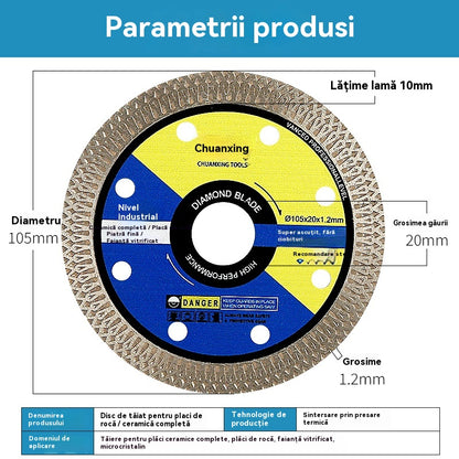 🔥【3 bucăți】Discuri de tăiere fără praf pentru plăci de piatră, plăci vitrificate și ceramică