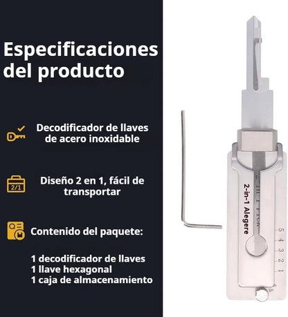 🔑🔥Decodificador de llaves de acero inoxidable