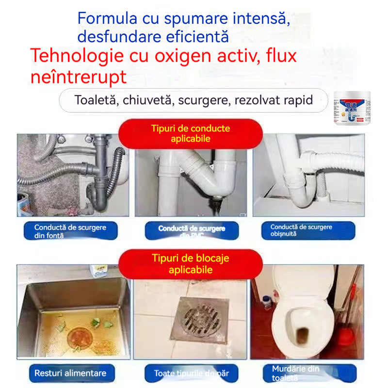 👍💦Močno odmaševanje cevi | Enostavno raztopite oljne madeže, straniščne in kuhinjske zamaške! Dezodorirajte v enem zamahu!