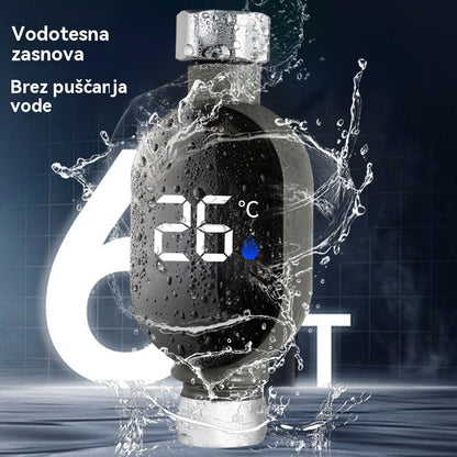 🔥🚿Wodoodporny termometr prysznicowy z wyświetlaczem LED (stopnie Celsjusza)🌡️Darmowy mały śrubokręt + para wodoodpornych uszczelek✅