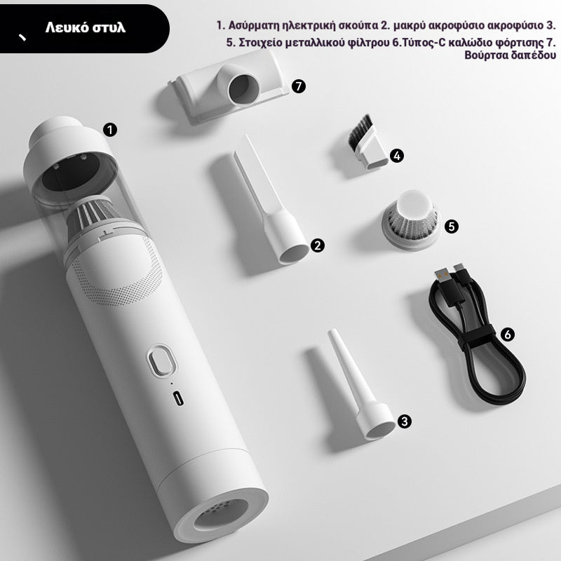 🔥【Set de 7 piezas】👍Aspiradora de mano superpotente, soplador de polvo portátil✅