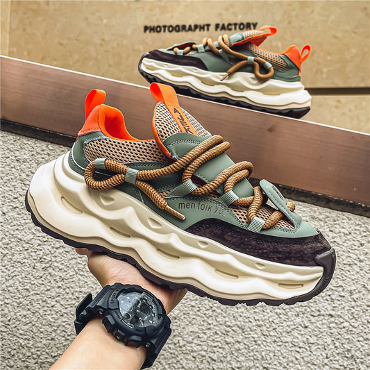 【39-44】Pantofi sport casual în stil nou, respirabili, cu talpă groasă, care măresc înălțimea