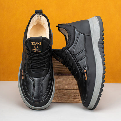 ⛄🥾【39-45】Męskie zimowe buty sportowe do rekreacji, ze skóry naturalnej, wodoodporne, z miękką podeszwą i aksamitem