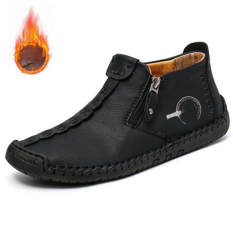 📍🥾Moški jesensko-zimski martin škornji, nova kolekcija, z zadrgo v večjih številkah, za prosti čas na prostem, ročno šivani