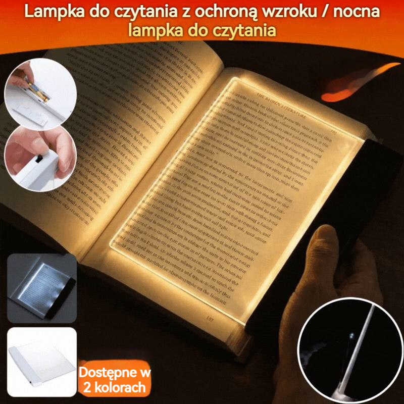 📜💡Lampka do czytania z funkcją widzenia w nocy i płaskim panelem LED, chroniąca oczy