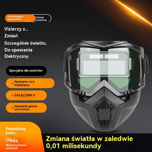 🔥😎W pełni automatyczny hełm spawalniczy z maską ochronną montowaną na głowie i funkcją zmiany światła dla spawaczy