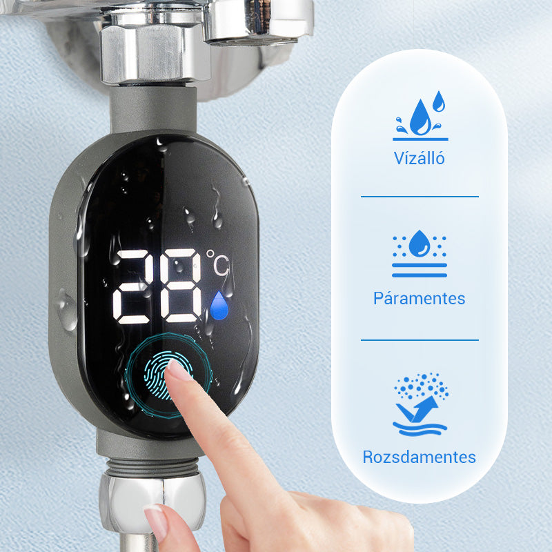 🔥🚿Termómetro de ducha resistente al agua con pantalla LED (Celsius)🌡️Destornillador pequeño gratis + un par de juntas impermeables✅