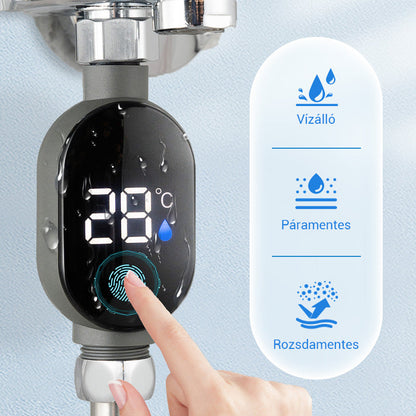 🔥🚿Termómetro de ducha resistente al agua con pantalla LED (Celsius)🌡️Destornillador pequeño gratis + un par de juntas impermeables✅
