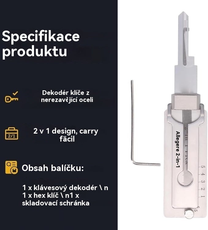 🔐Kúpte jeden a druhý dostanete zadarmo🔥Dekodér kľúčov z nehrdzavejúcej ocele