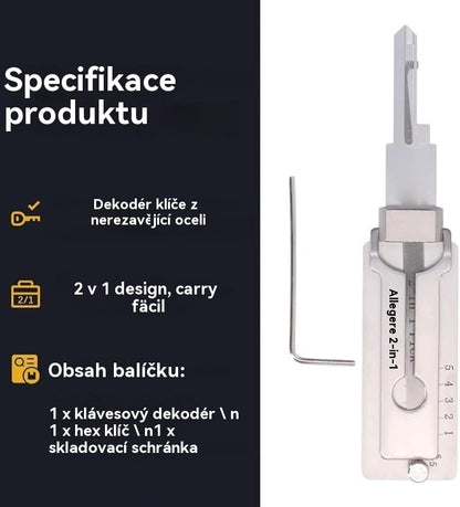 🔐Kúpte jeden a druhý dostanete zadarmo🔥Dekodér kľúčov z nehrdzavejúcej ocele