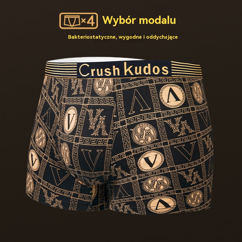 🚹✅💥【40-140 kg】Oddychająca bielizna z lodowego jedwabiu dla mężczyzn, wygodna bezszwowa bielizna, duży rozmiar, modny nadruk