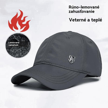 🧢Moška topla zimsko-jesenska kapa s flis podlogo in šiltom za zaščito pred soncem.