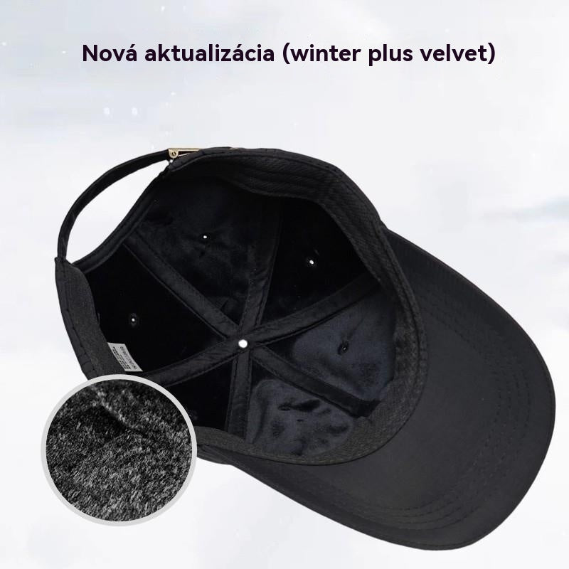 🧢Moška topla zimsko-jesenska kapa s flis podlogo in šiltom za zaščito pred soncem.
