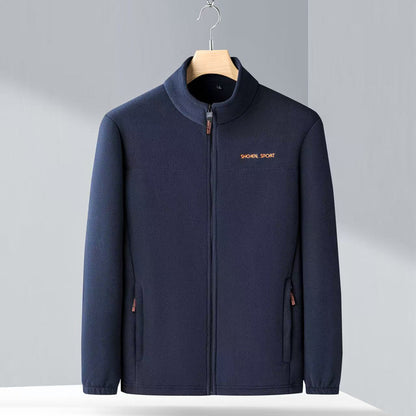 🧥🍂🔥Ανδρικό Φθινοπωρινό και Χειμερινό Φλις Μπουφάν Polar, Φλις Μπουφάν με Ψηλό Γιακά για Νέους και Μεσήλικες Άνδρες