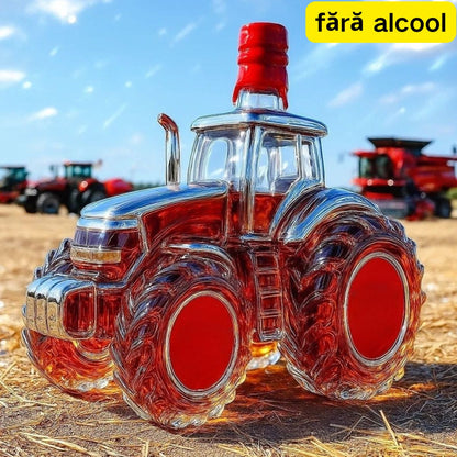 🎁🚜Retro fľaša farmárskeho traktora, kreatívna zapečatená ozdoba na fľašu whisky (nealkoholická)