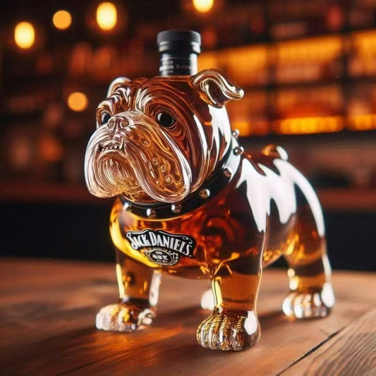 🍷Láhev whisky ve tvaru legračního francouzského buldoka