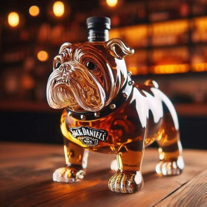 🍷Láhev whisky ve tvaru legračního francouzského buldoka