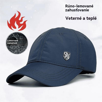 🧢Moška topla zimsko-jesenska kapa s flis podlogo in šiltom za zaščito pred soncem.