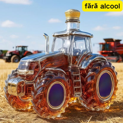 🔥🚜Sticlă de vin retro cu tractor agricol，🎁🎁Ornamente creative sigilate pentru sticle de whisky