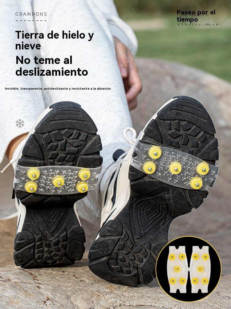 👴🚶🏔️Kup 1, a otrzymasz 1 gratis🔥Niewidoczne, 5-zębowe, antypoślizgowe raki, przezroczyste raki do wędrówek po śniegu, wspinaczki górskiej, skałkowej, na zimowe powierzchnie lodowe, niezbędne dla seniorów.