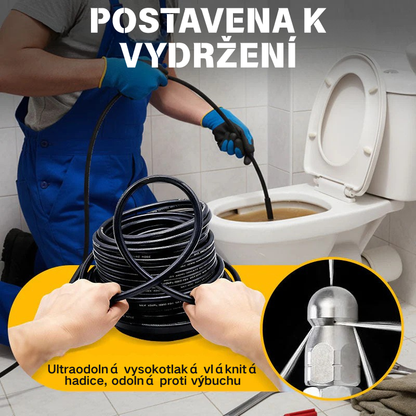 🔗Nástroj na čištění odpadů pro připojení myčky aut 🚰Čistič odpadů v koupelně/kuchyni 🧹Vysokotlaký proud vody pro rychlé uvolnění, odolný vůči vysokému tlaku a těsný💧Nezbytnost do každé domácnosti