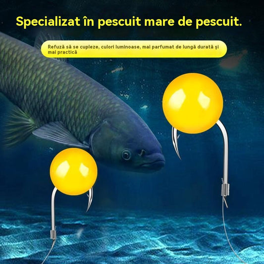 【100 piesă】🎣Bile plutitoare cu aromă de porumb îmbuteliate, momeli de pescuit din silicon moale